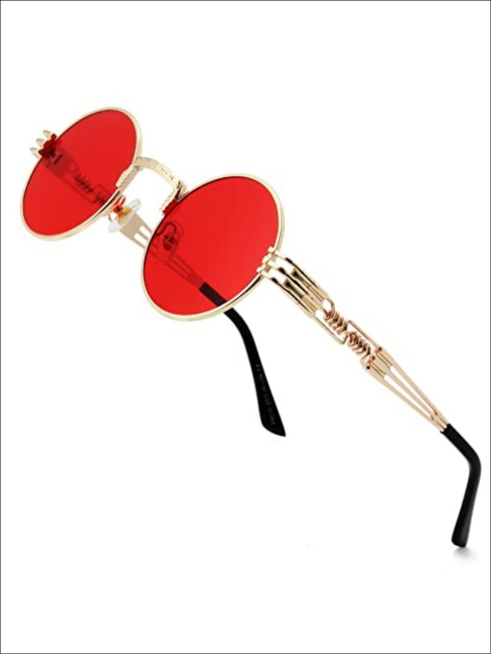 Round Steampunk Sunglasses Full Metal Frame UV Blocking Unisex